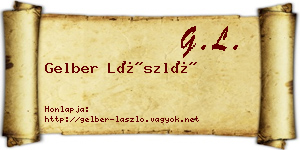 Gelber László névjegykártya